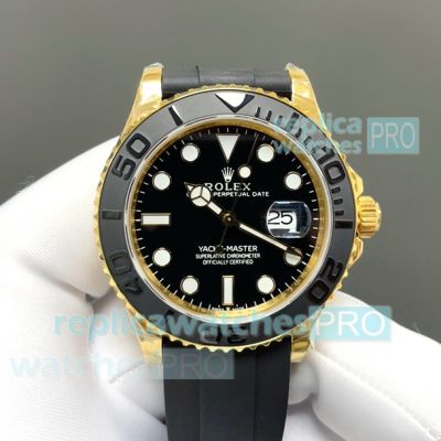 FH Factory Clone Rolex Yacht-Master 42 Gain Weight Gold Case Swiss Cal.3235 Watch 